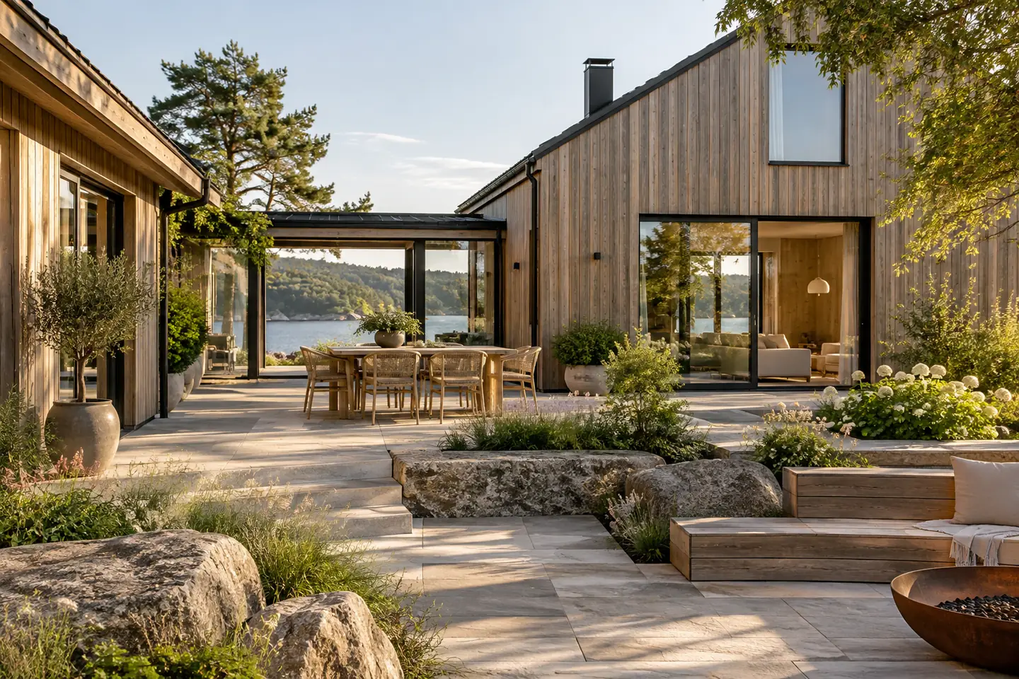 Helles Zuhause mit durchdachten Holzdetails und Architektur